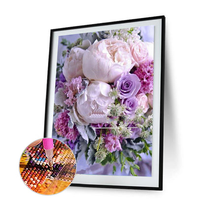 Flower - Full Round Drill Diamond Painting 30*40CM