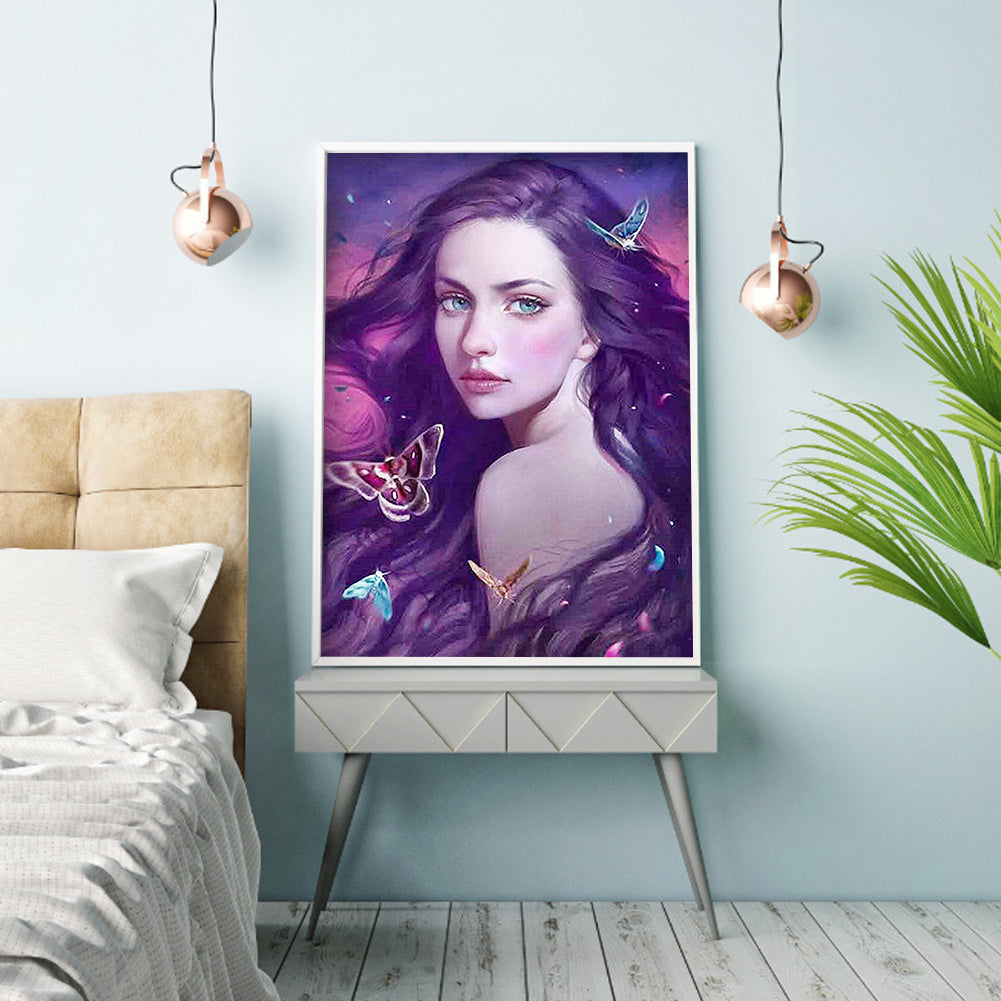 Beautiful Girl - Full Round Drill Diamond Painting 30*40CM