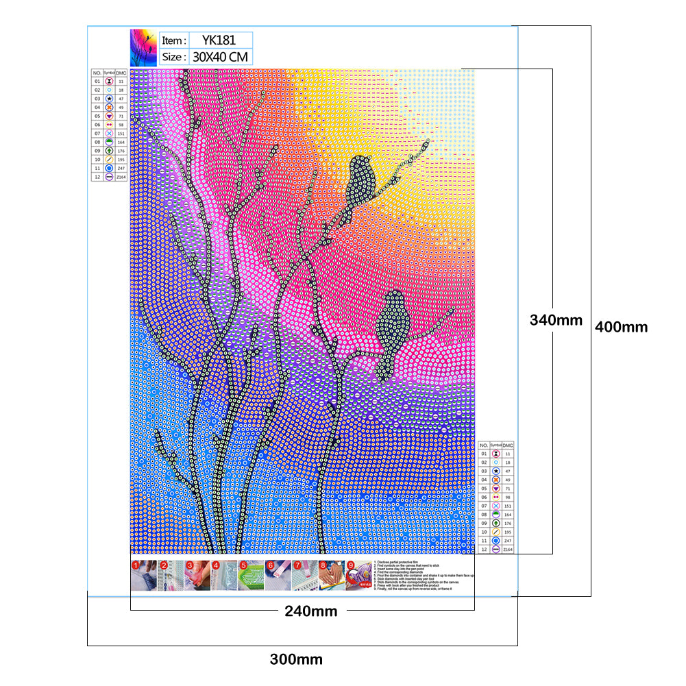 Bird - Special Shaped Drill Diamond Painting 30*40CM