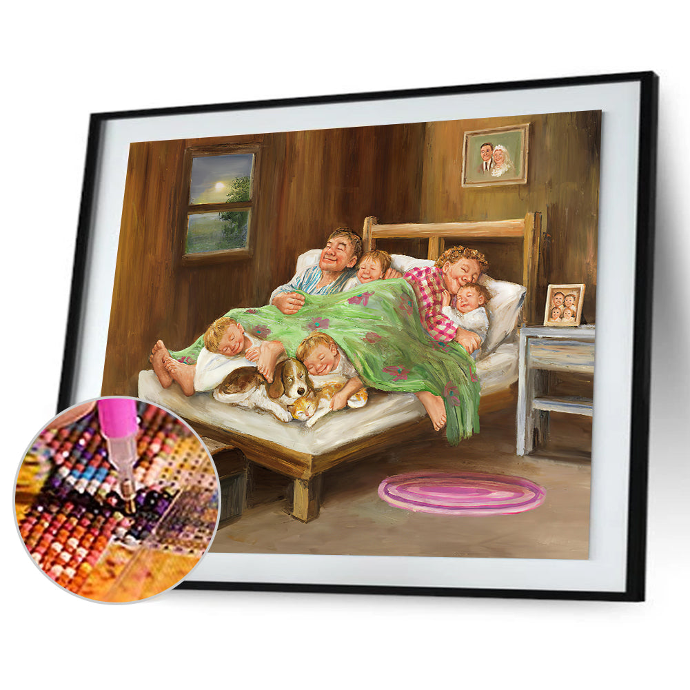 Happy Family - Full Round Drill Diamond Painting 50*40CM