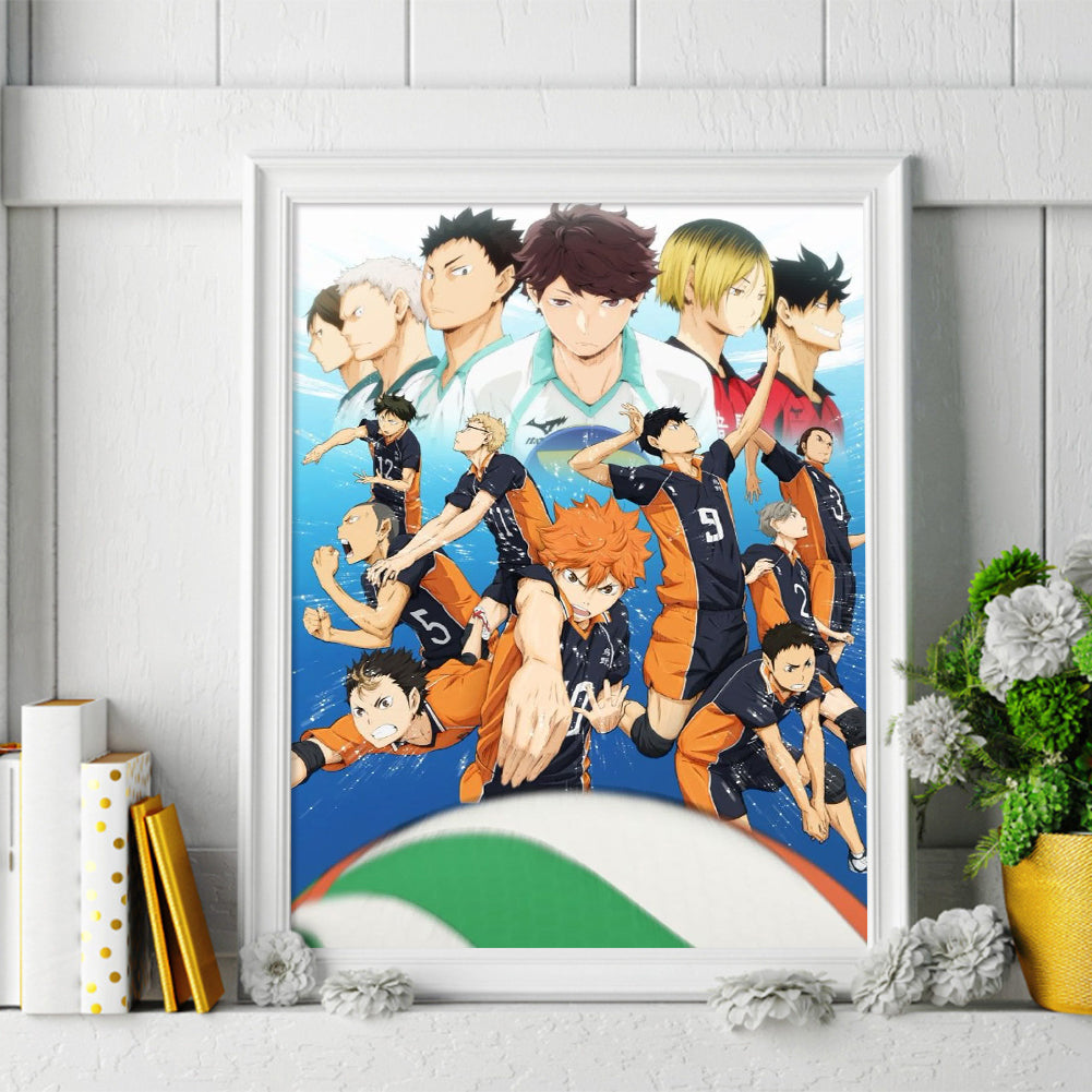 Japanese Haikyuu - Full Round Drill Diamond Painting 30*40CM