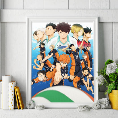 Japanese Haikyuu - Full Round Drill Diamond Painting 30*40CM