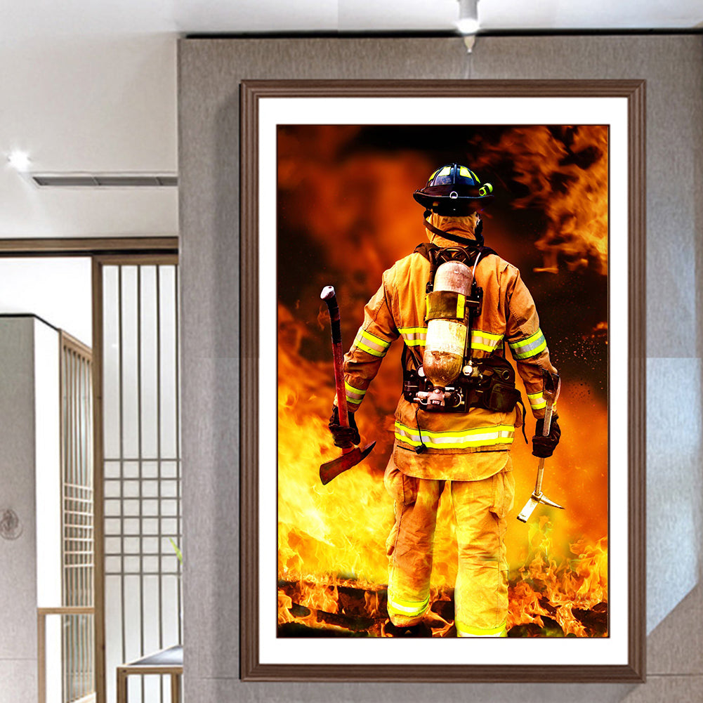 Firefighters - Full Round Drill Diamond Painting 45*70CM