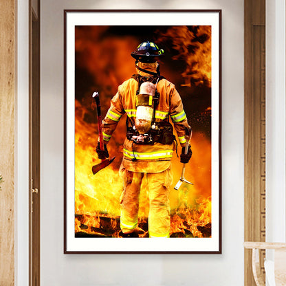 Firefighters - Full Round Drill Diamond Painting 45*70CM