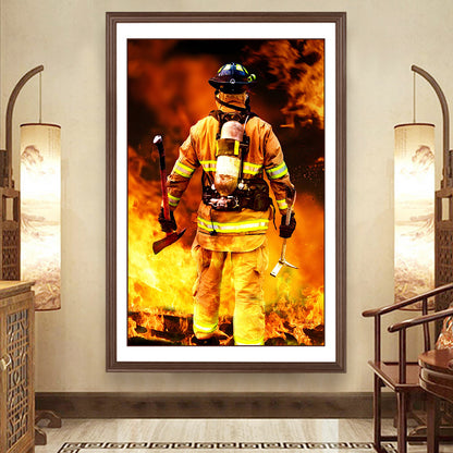 Firefighters - Full Round Drill Diamond Painting 45*70CM