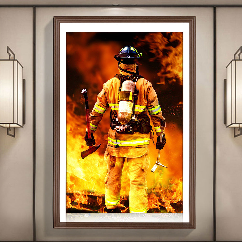 Firefighters - Full Round Drill Diamond Painting 45*70CM