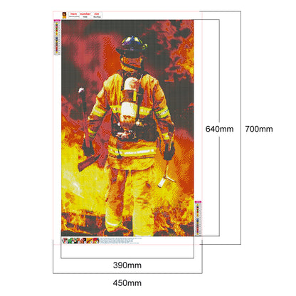 Firefighters - Full Round Drill Diamond Painting 45*70CM