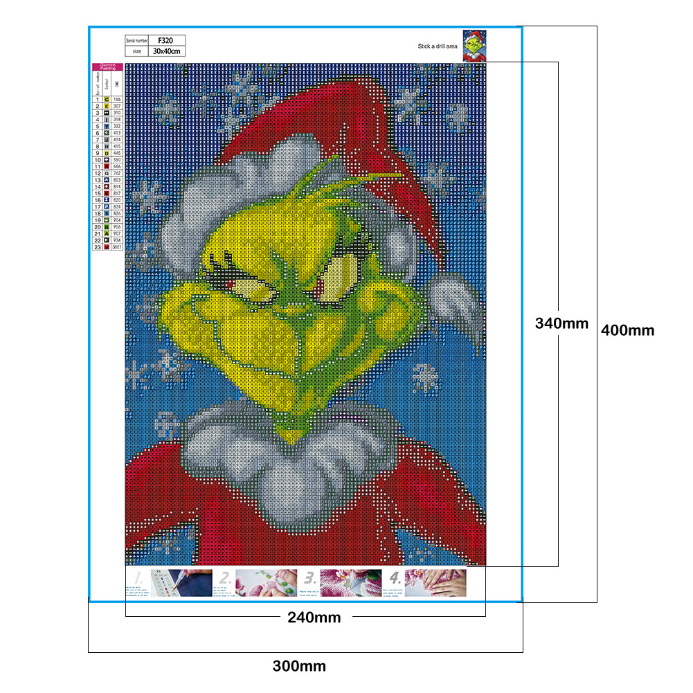 Green Santa - Full Square Drill Diamond Painting 30*40CM