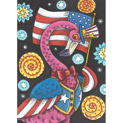 Flag Bird - Full Round Drill Diamond Painting 30*40CM