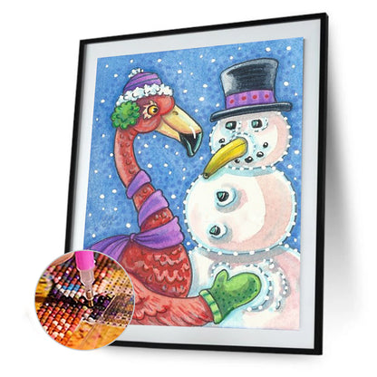 Christmas Bird - Full Round Drill Diamond Painting 30*40CM