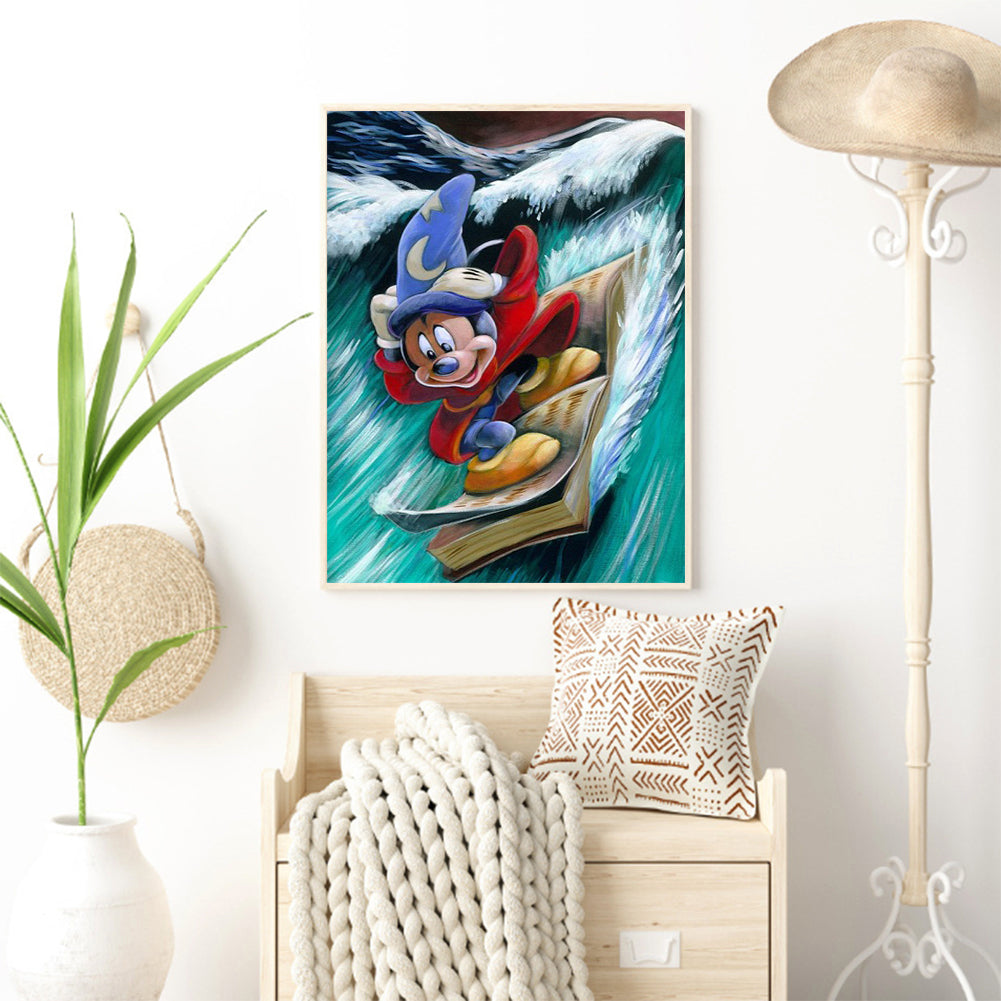 Surfing Mouse - Full Round Drill Diamond Painting 30*40CM