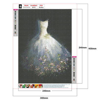White Wedding - Full Round Drill Diamond Painting 30*40CM
