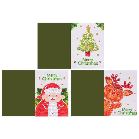 Christmas Greeting Cards DIY Special Shaped Drill Diamond Painting Kit