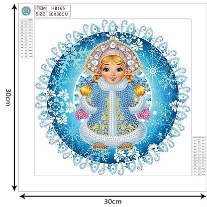 Christmas Girl - Special Shaped Drill Diamond Painting 30*30CM