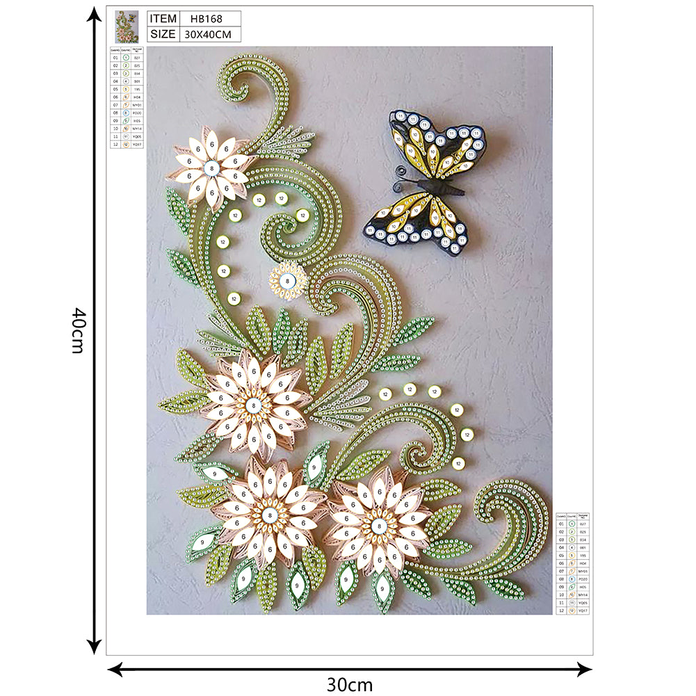 Paper Quilling - Special Shaped Drill Diamond Painting 30*40CM