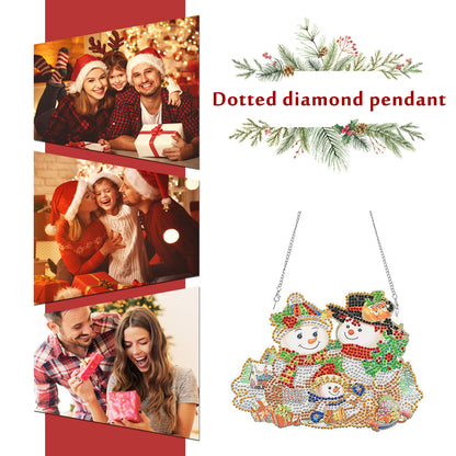 Christmas Door Hanging Pendant Diamond Painting Rhinestone Wall Decoration