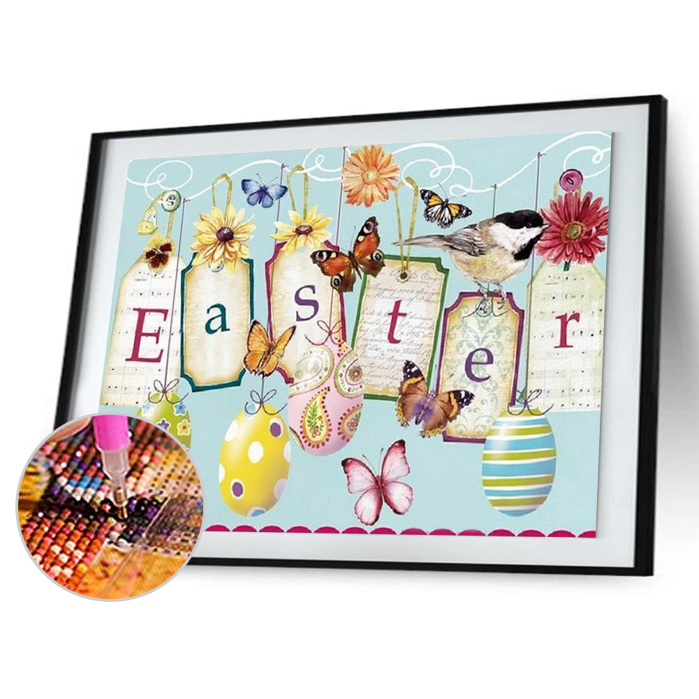 Alphabet Bird - Full Round Drill Diamond Painting 40*30CM