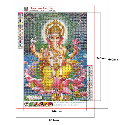 Buddha Elephant - Full Round Drill Diamond Painting 30*40CM