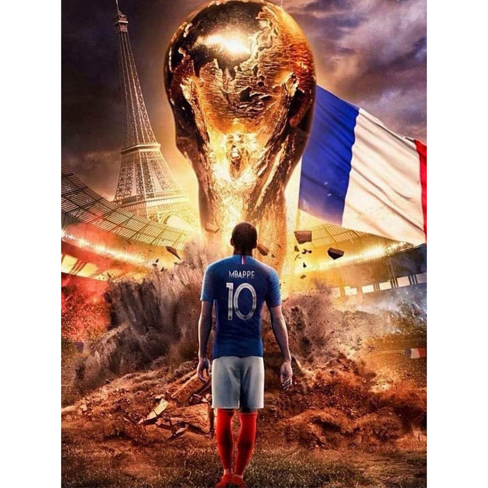 Football Mbappe - Full Square Drill Diamond Painting 30*40CM