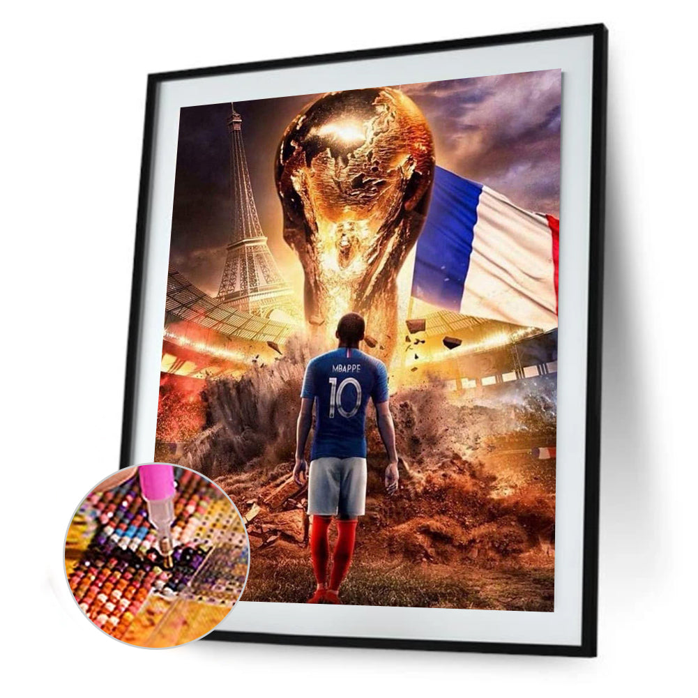 Football Mbappe - Full Square Drill Diamond Painting 30*40CM