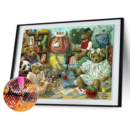 Bear Dolls - Full Round Drill Diamond Painting 40*30CM