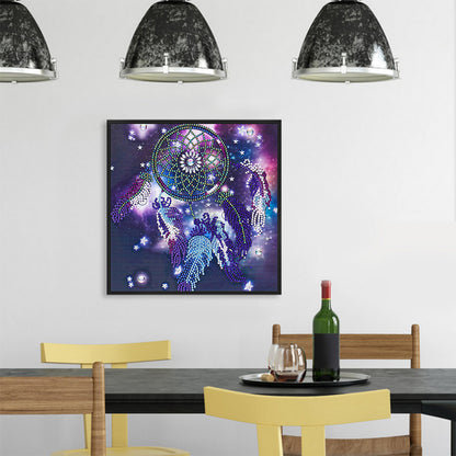 Blue Dreamcatcher - Special Shaped Drill Diamond Painting 30*30CM