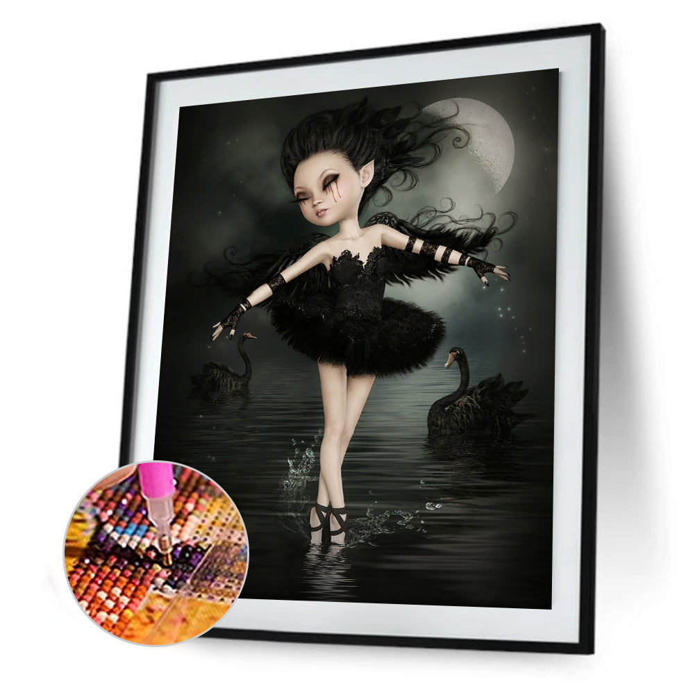 Big Eyes Doll - Full Round Drill Diamond Painting 30*40CM