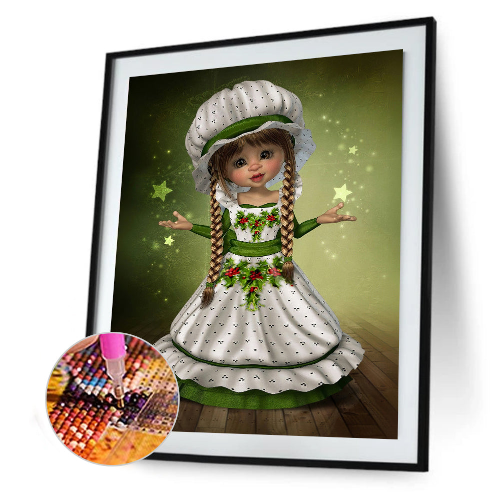 Big Eyes Doll - Full Round Drill Diamond Painting 30*40CM