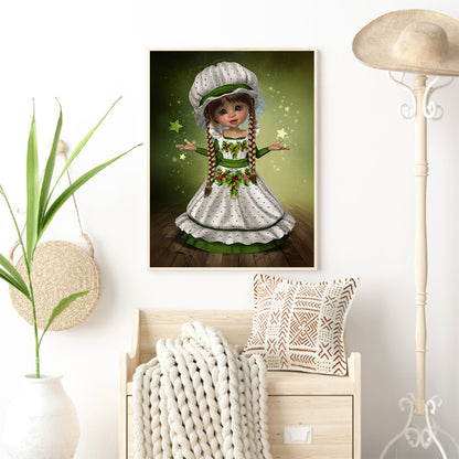 Big Eyes Doll - Full Round Drill Diamond Painting 30*40CM