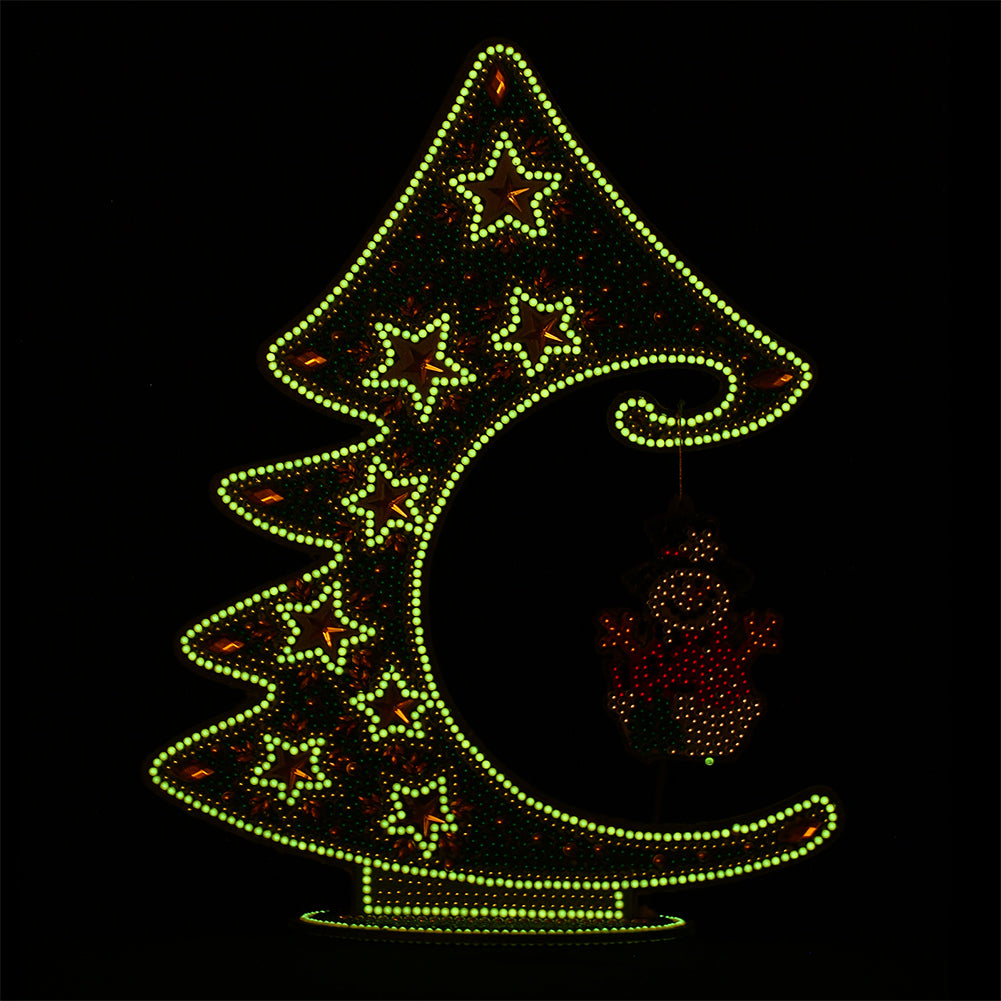 Luminous Christmas Tree DIY Special Shaped Diamond Painting Ornaments Kit