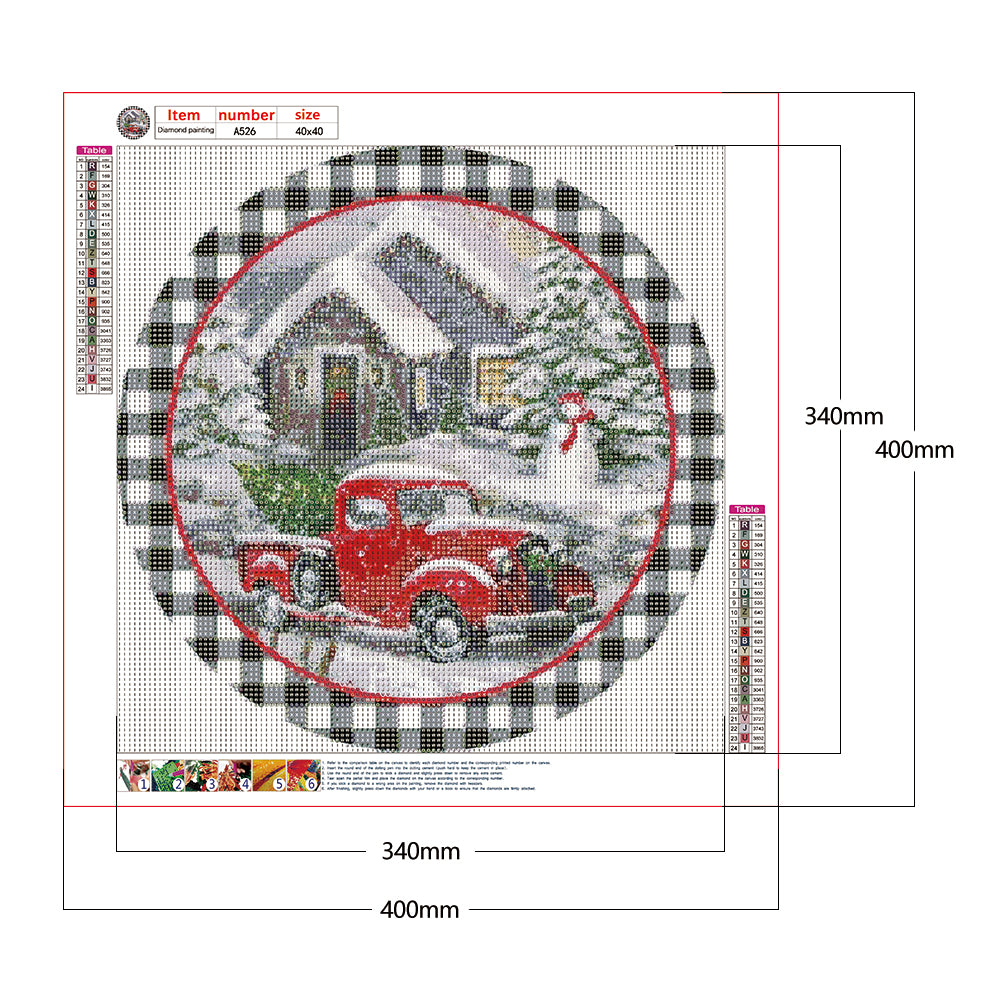 Christmas Wreath - Full Round Drill Diamond Painting 40*40CM