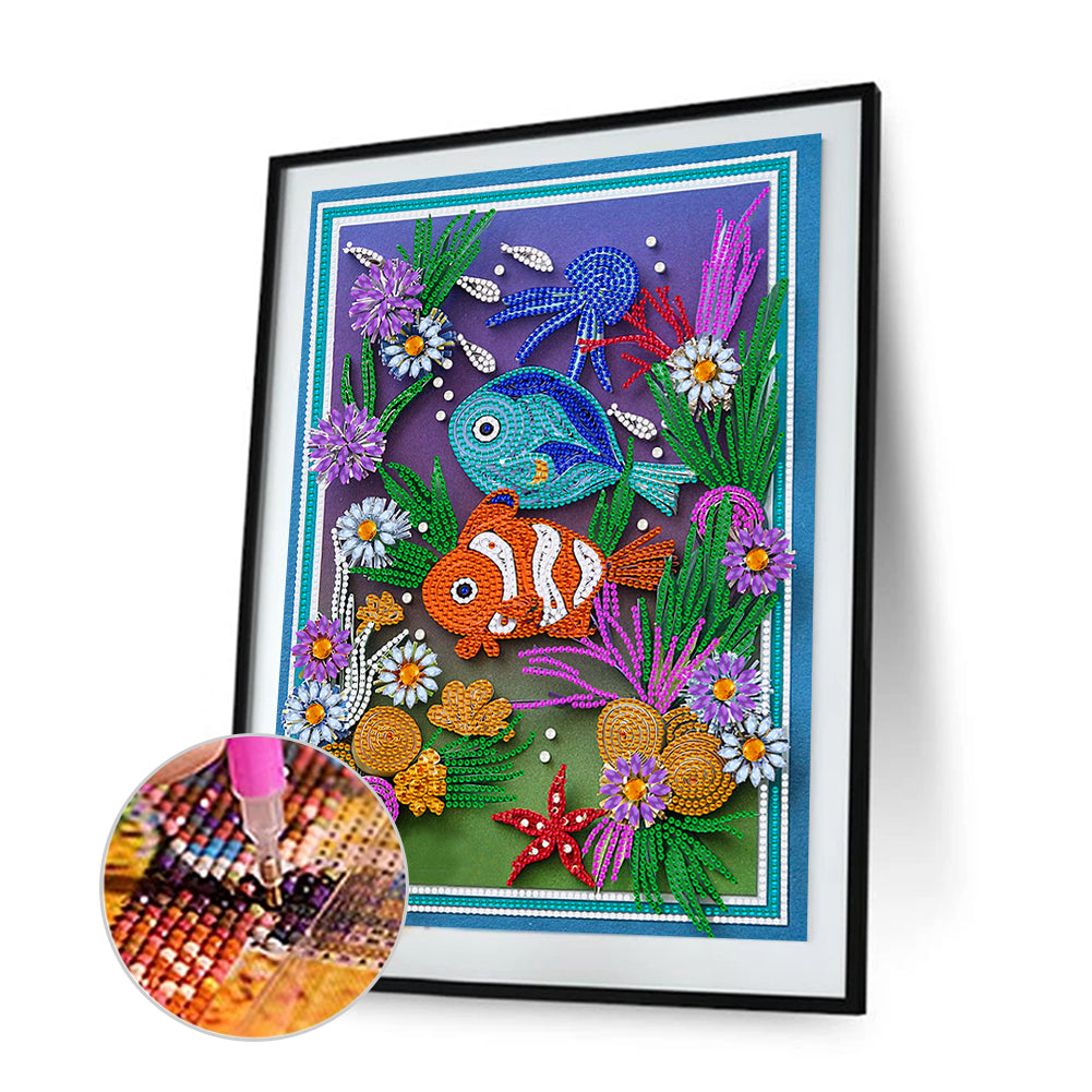 Clownfish - Special Shaped Drill Diamond Painting 30*40CM