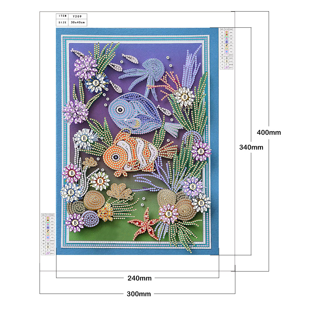 Clownfish - Special Shaped Drill Diamond Painting 30*40CM