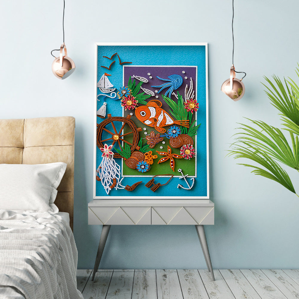 Clownfish - Special Shaped Drill Diamond Painting 30*40CM
