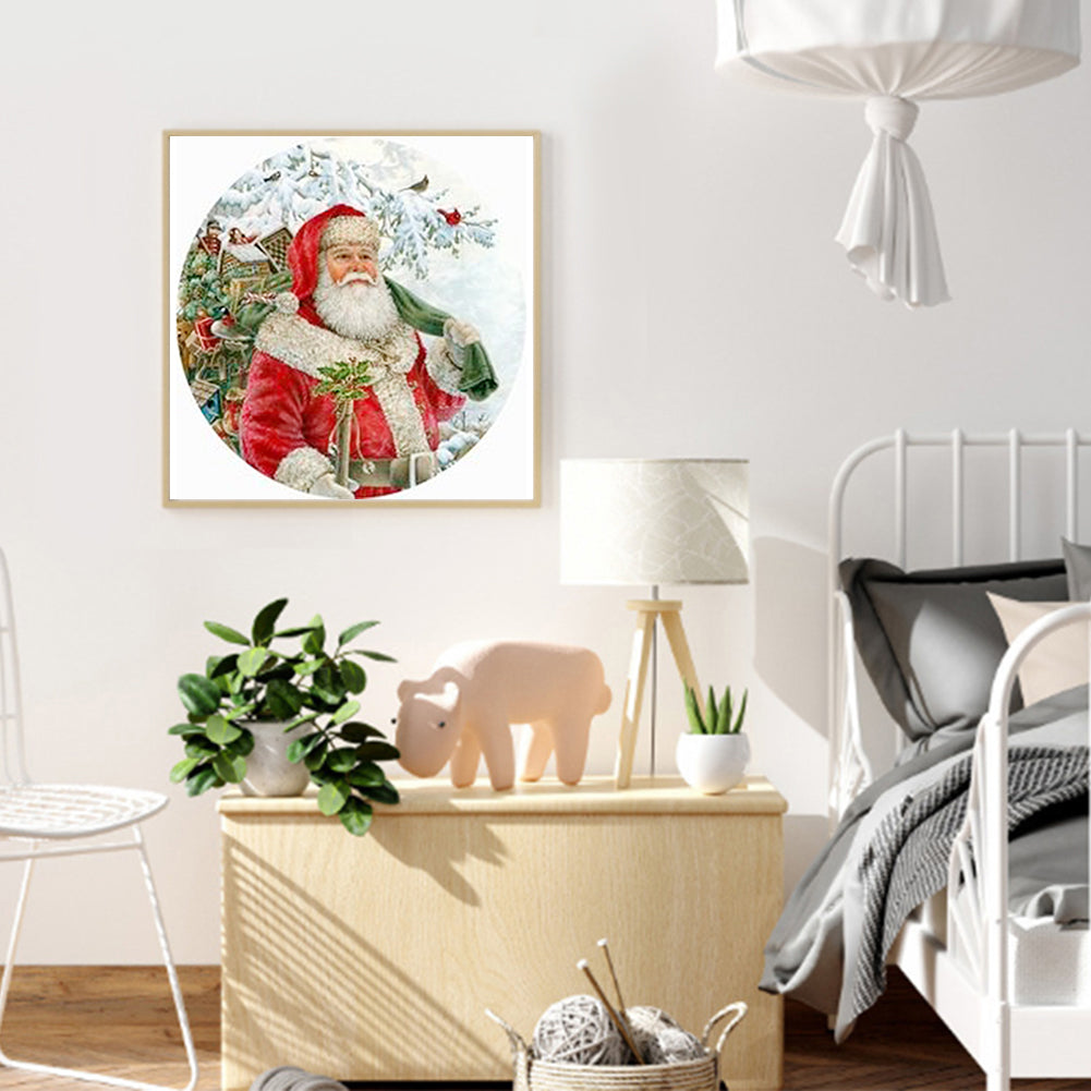 Christmas Santa - Full Round Drill Diamond Painting 40*40CM