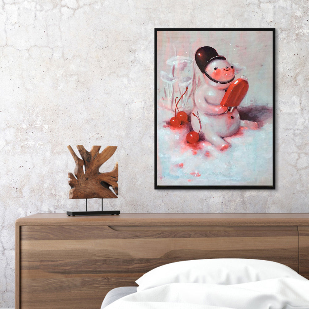 Candy Snowman - Full Round Drill Diamond Painting 30*40CM