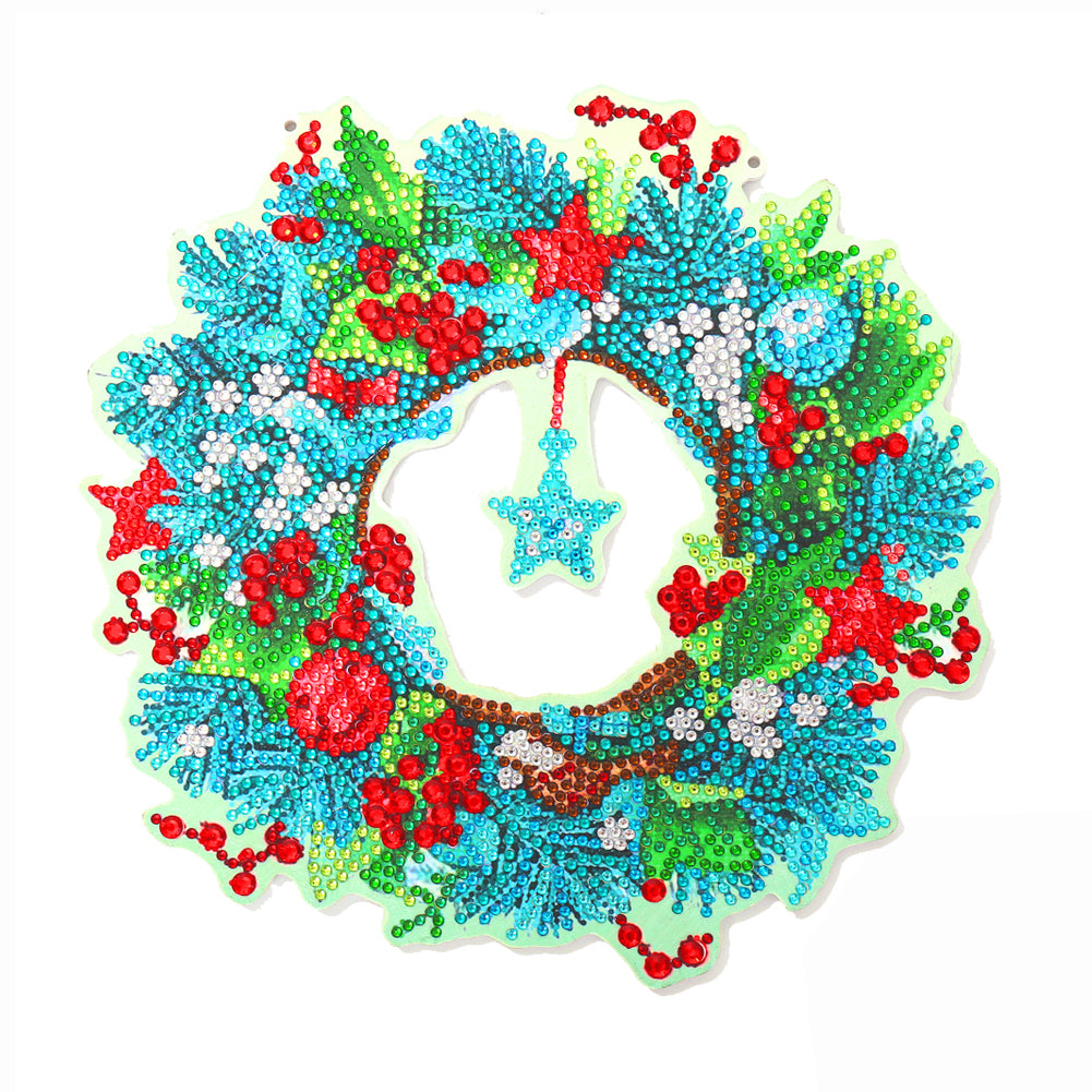 Hanging Diamond Painting Wreath Home Door Embroidery Mosaic Flower Garland