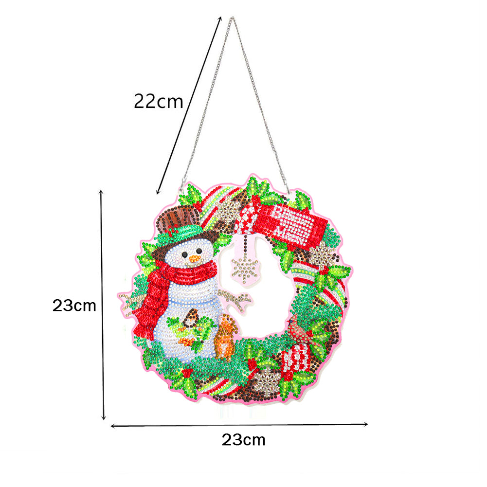 Hanging Diamond Painting Wreath Home Door Embroidery Mosaic Flower Garland