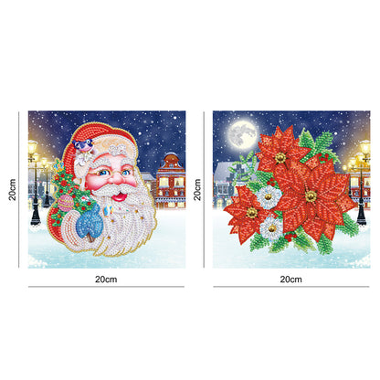 Christmas Wallpaper Sticker 2 Panel Special Shaped DIY Diamond Painting Kit