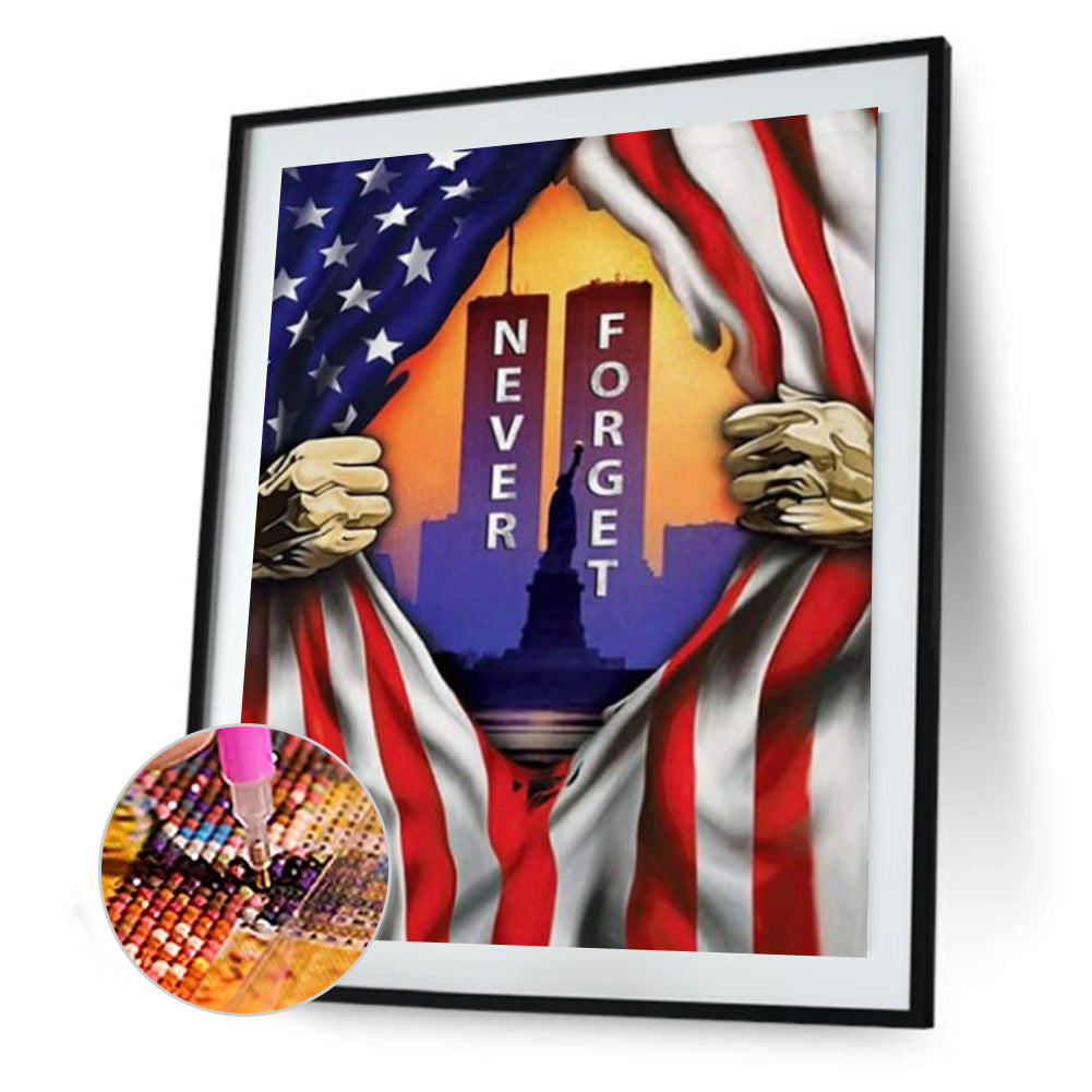 Jesus Flag - Full Round Drill Diamond Painting 30*40CM