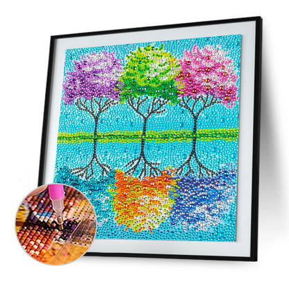 Tree - Special Shaped Drill Diamond Painting 30*30CM