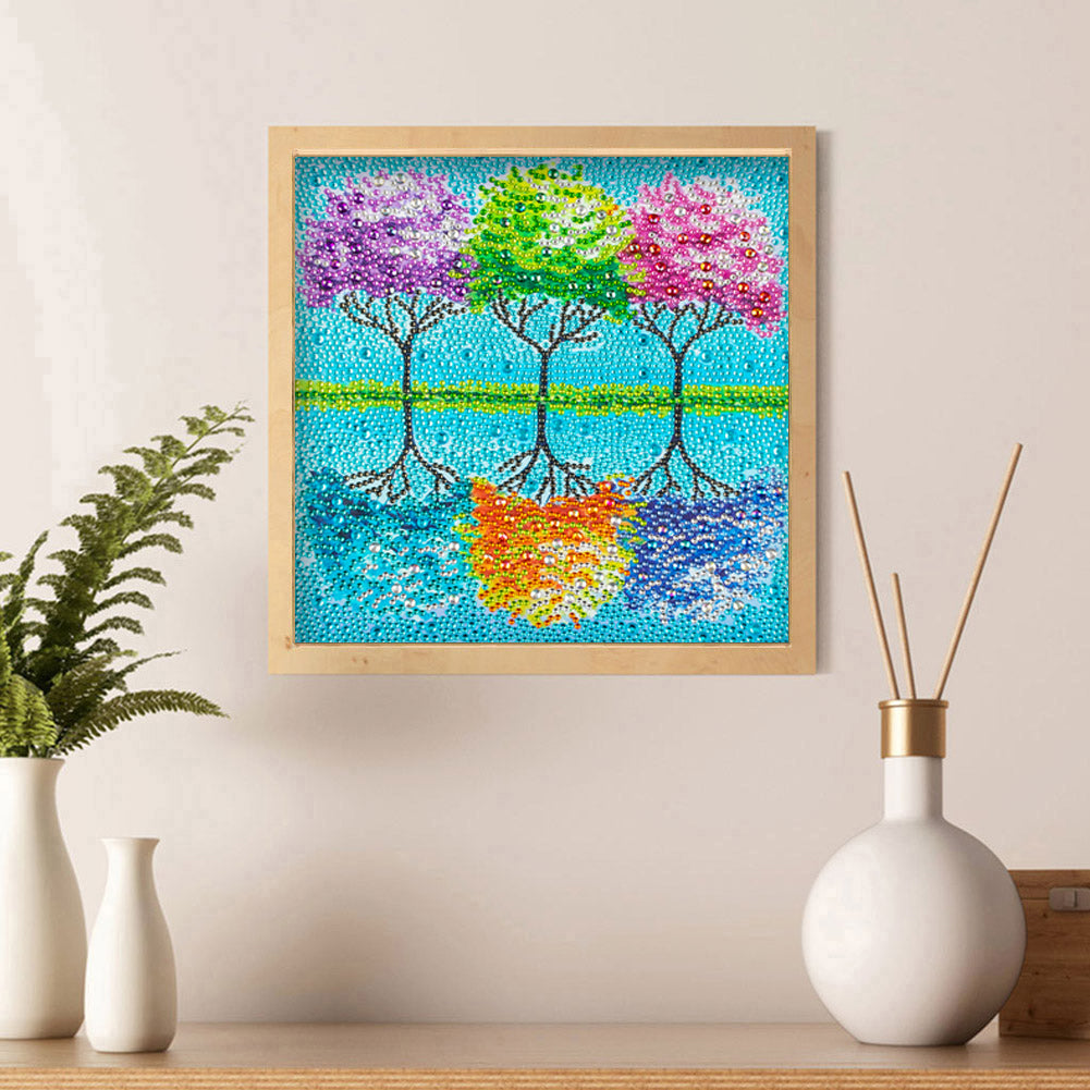 Tree - Special Shaped Drill Diamond Painting 30*30CM