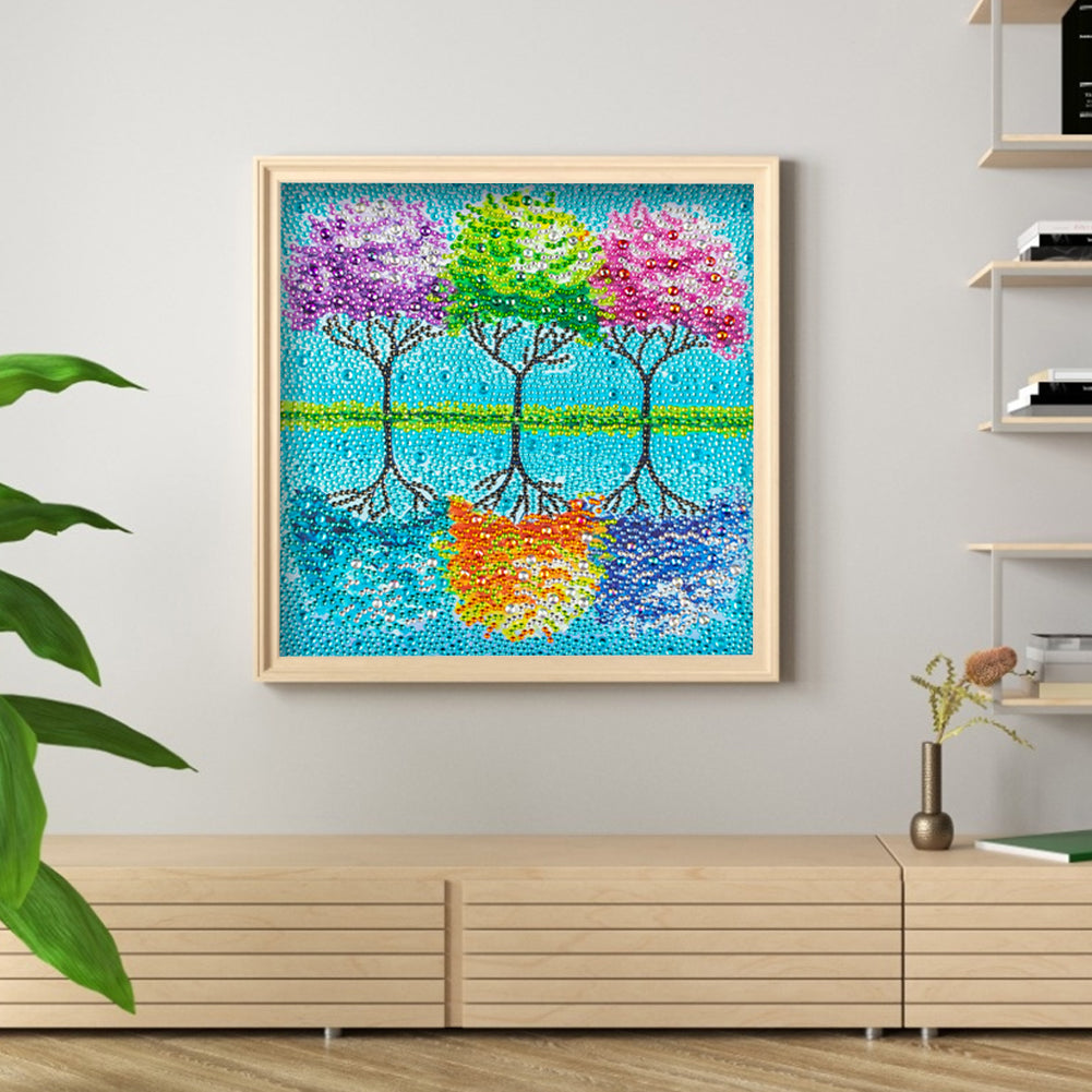 Tree - Special Shaped Drill Diamond Painting 30*30CM