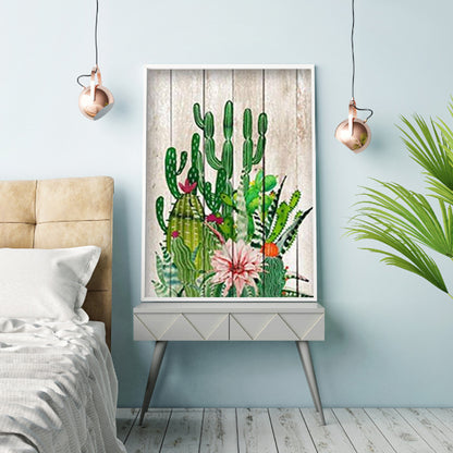 Cactus - Full Round Drill Diamond Painting 30*40CM