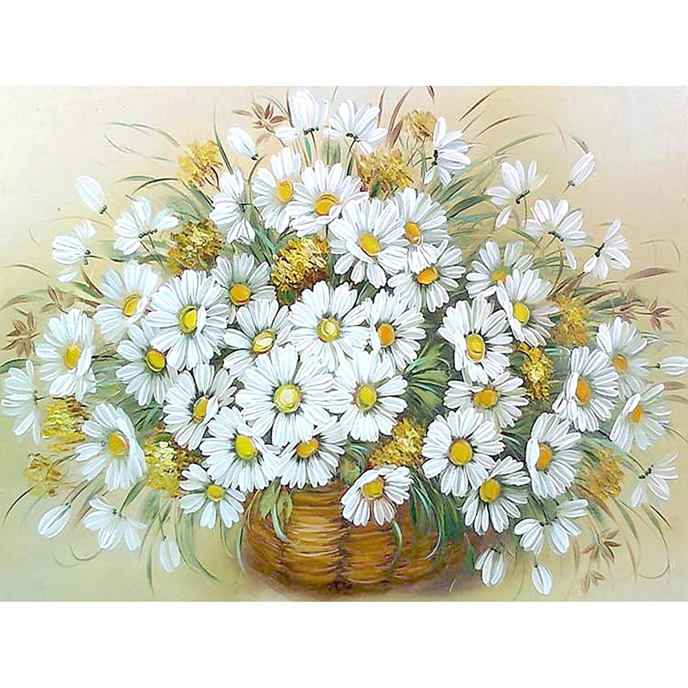 Daisy - Full Round Drill Diamond Painting 40*30CM