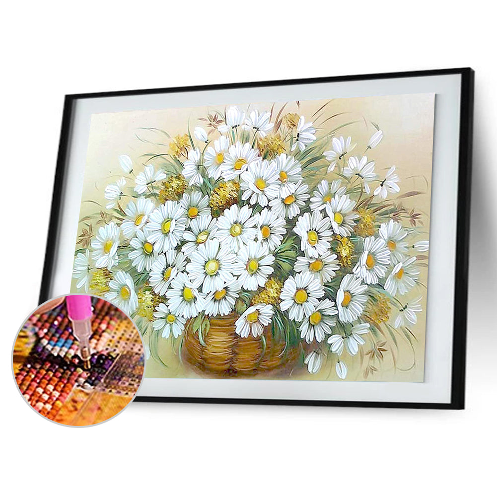 Daisy - Full Round Drill Diamond Painting 40*30CM