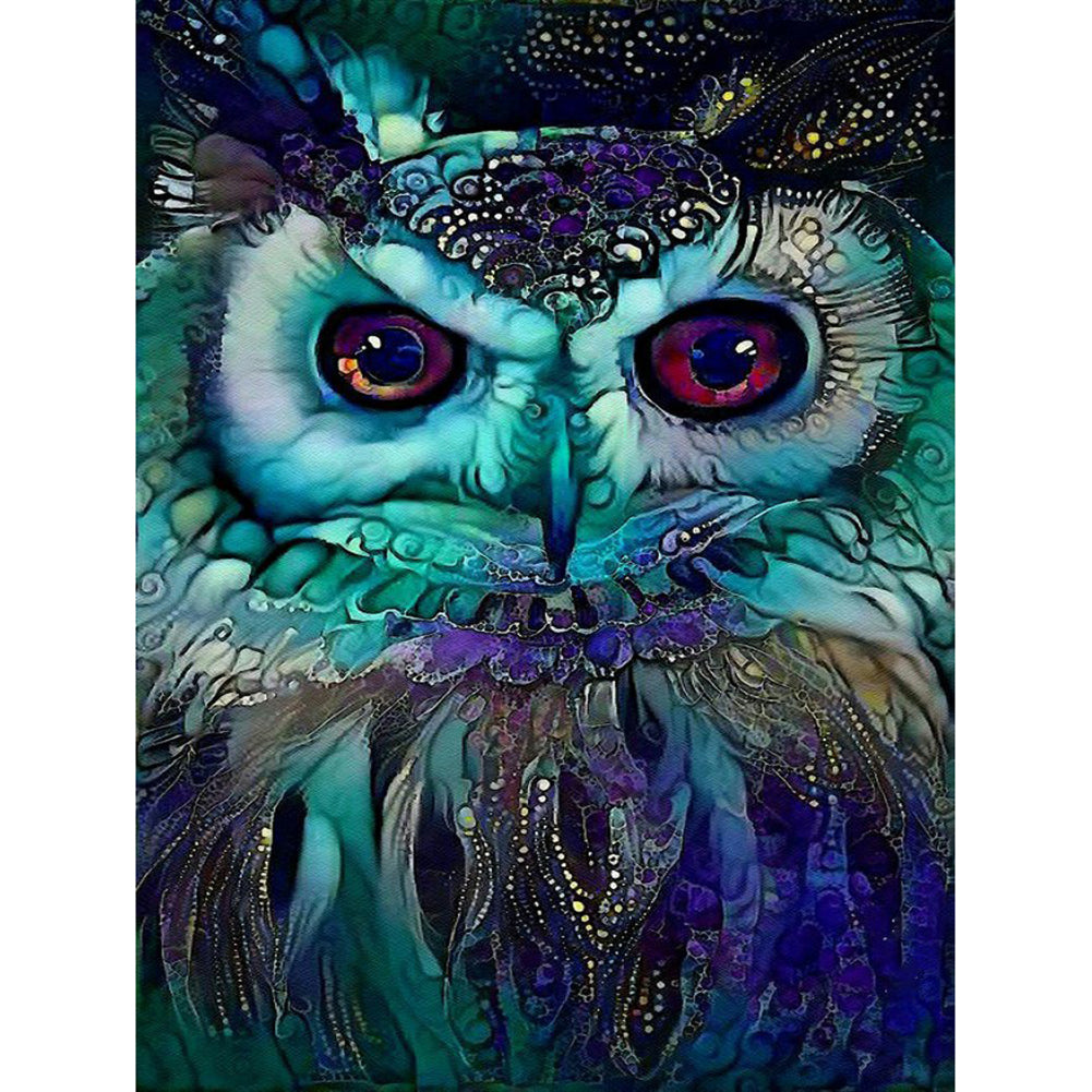 Owl - Full Round Drill Diamond Painting 30*40CM