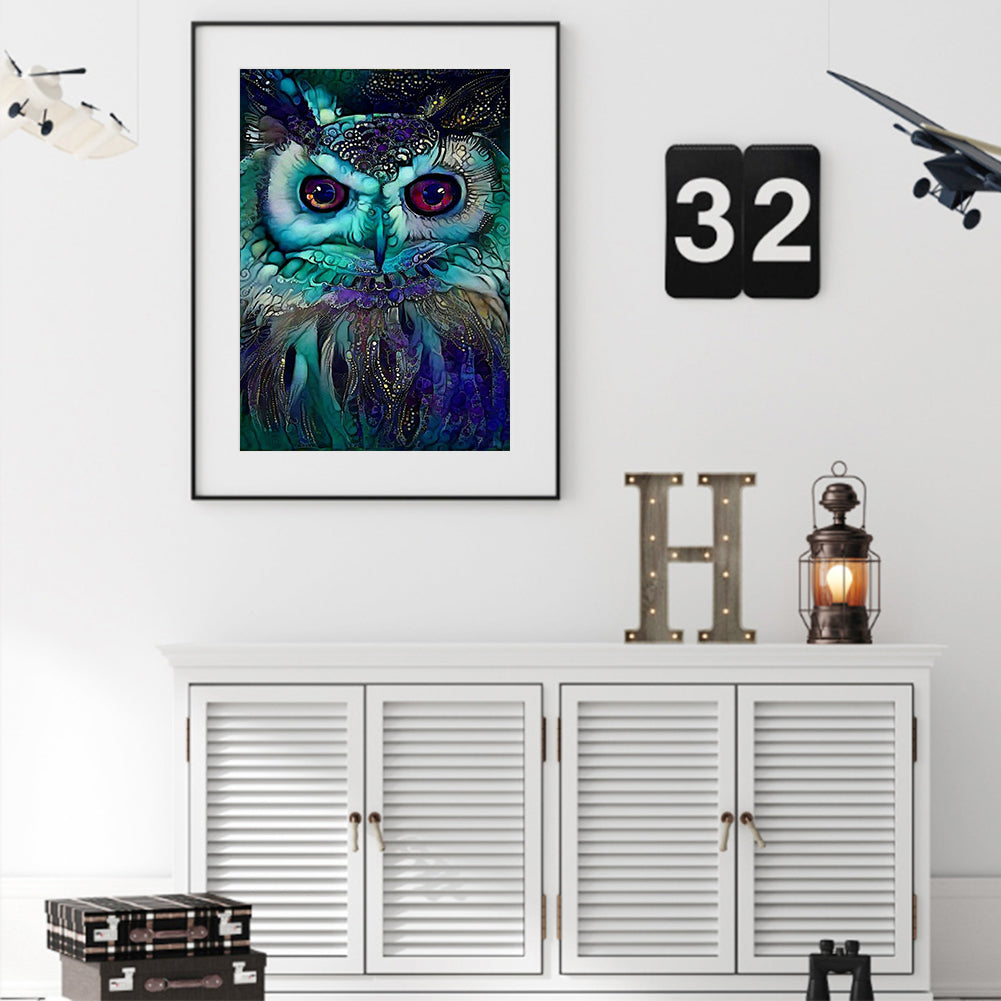 Owl - Full Round Drill Diamond Painting 30*40CM