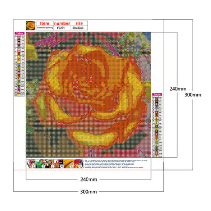 Roses Bloom - Full Square Drill Diamond Painting 30*30CM