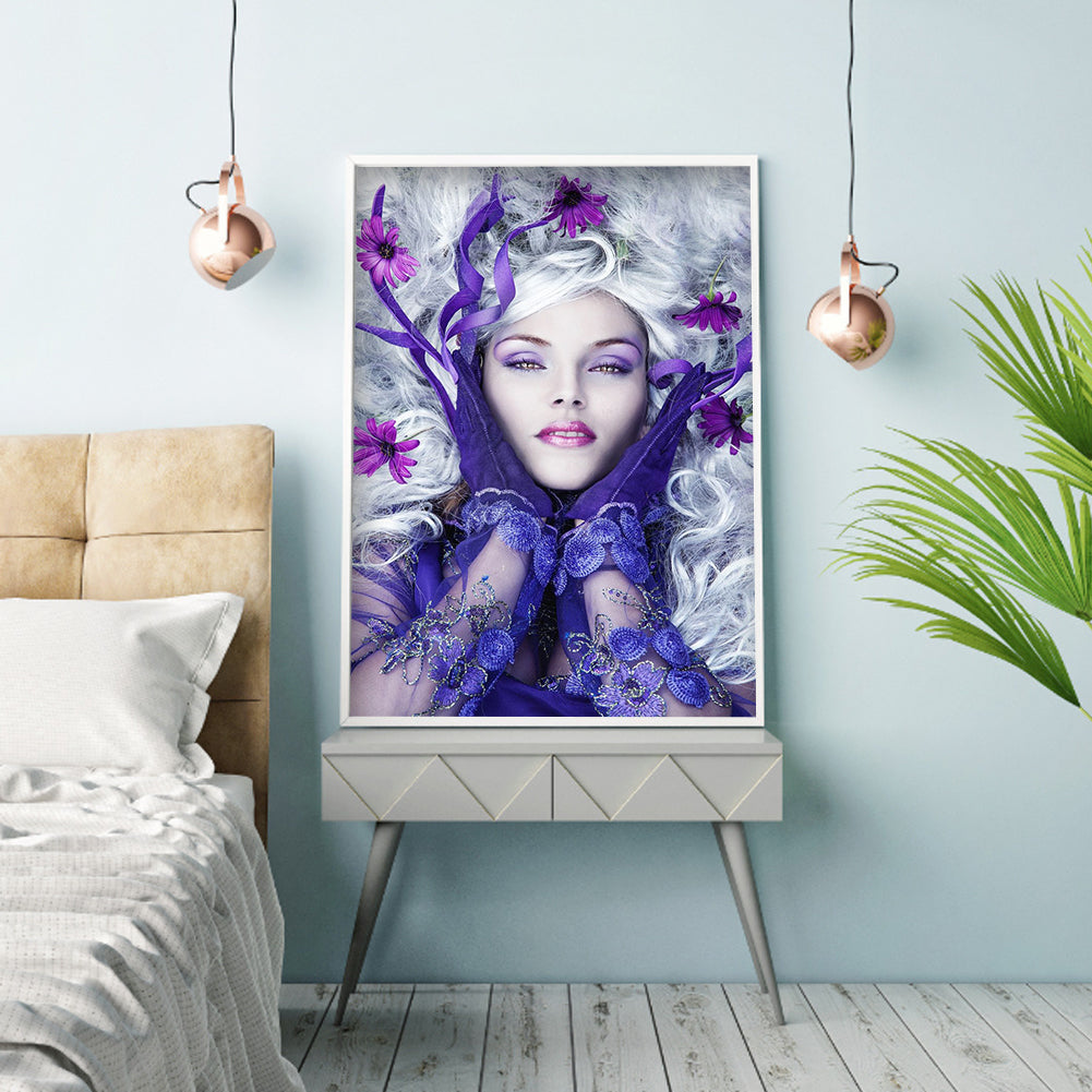 Beautiful Woman - Full Round Drill Diamond Painting 30*40CM